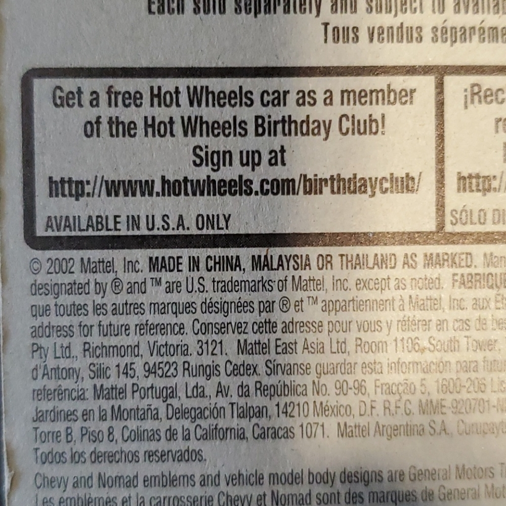 Hotwheels toy cars 2002 - Picture 5 of 5